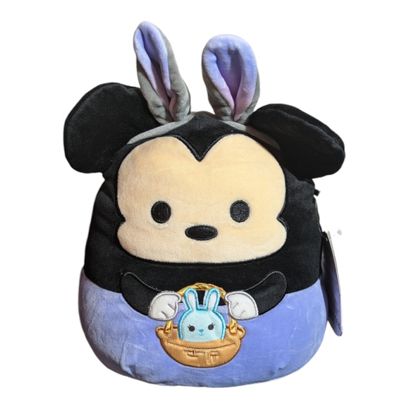 Squishmallow Disney 8” Mickey Mouse Nwt New Plush Easter Basket Bunny Ears - Picture 1 of 9